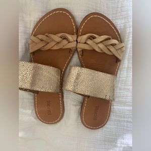 Soludos Braided Slide Sandals in Acorn Brown